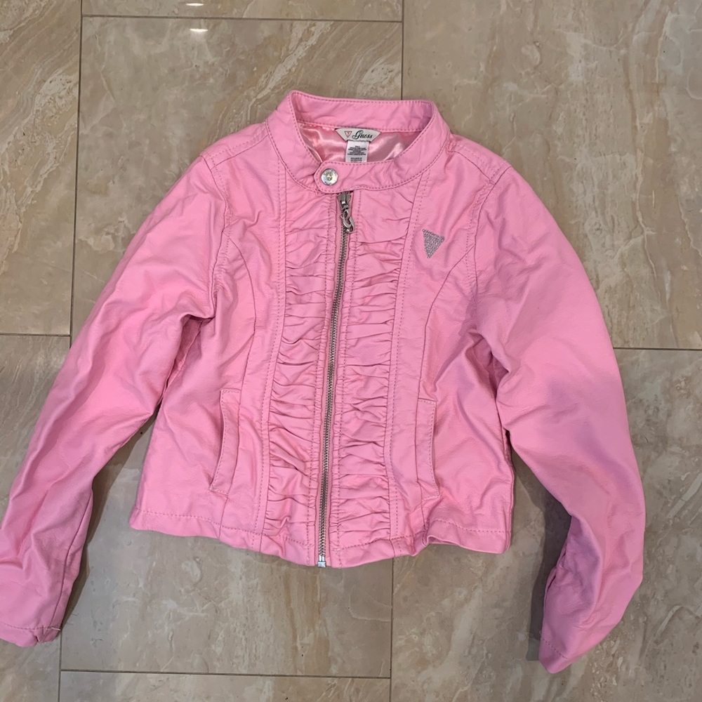 Girls pink guess jacket
